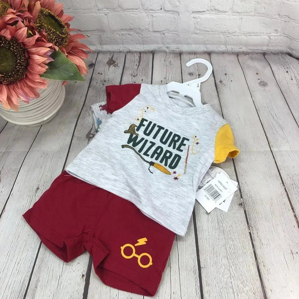infant harry potter future wizard three piece set size 0-3m